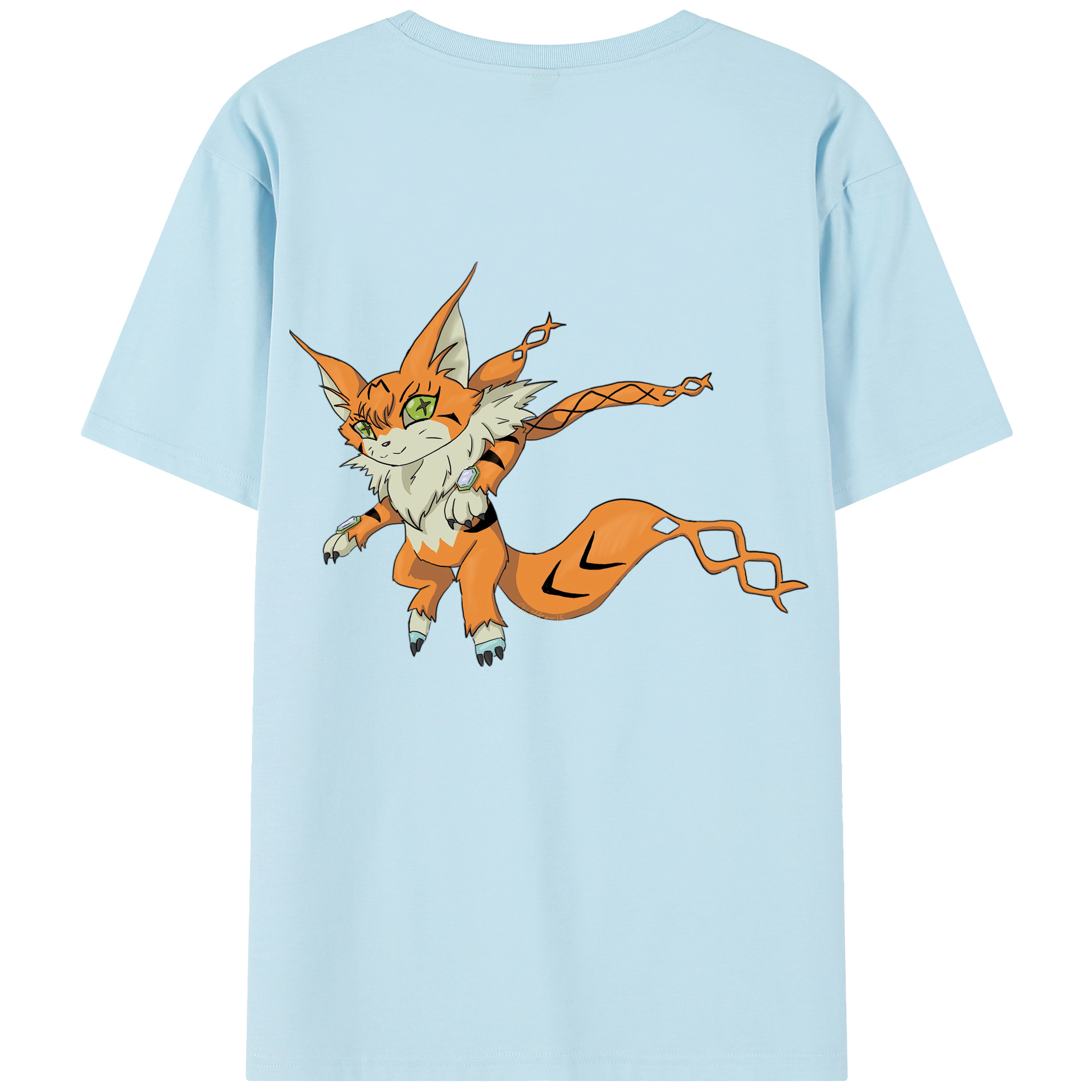 （画像用） Digimon デジタルモンスター/デジモン 綿100％半袖Tシャツ（背面プリント）